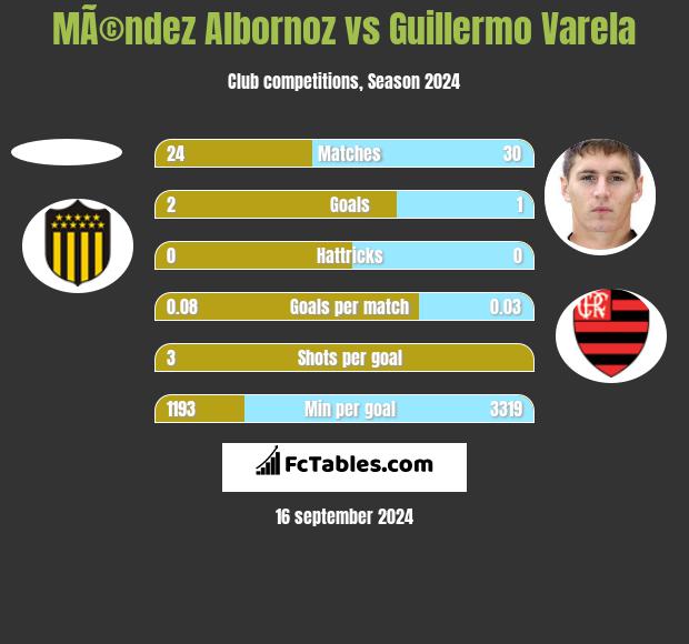 MÃ©ndez Albornoz vs Guillermo Varela h2h player stats