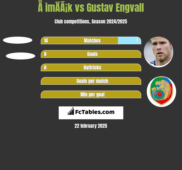 Å imÄÃ¡k vs Gustav Engvall h2h player stats