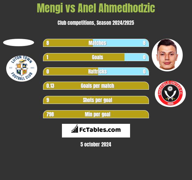 Mengi vs Anel Ahmedhodzic h2h player stats