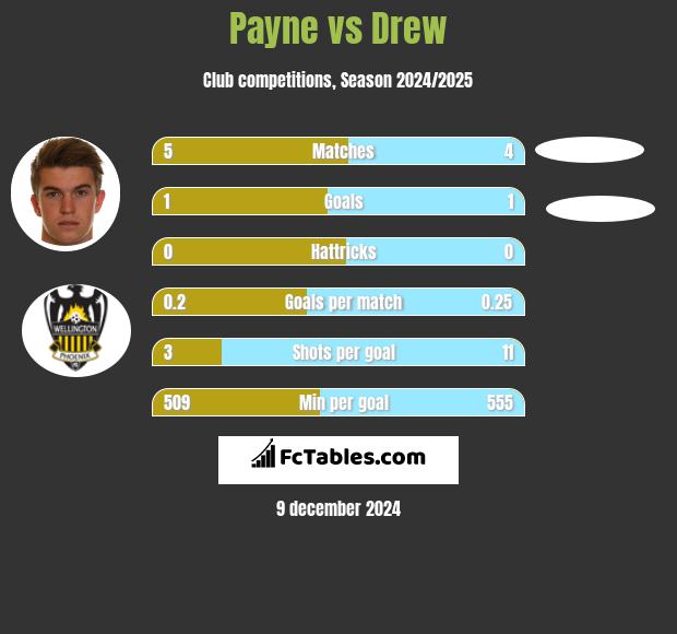 Payne vs Drew h2h player stats