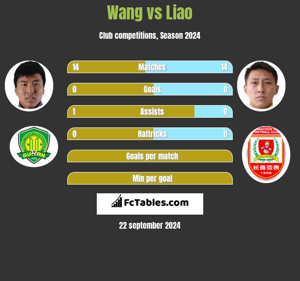 Wang vs Liao h2h player stats