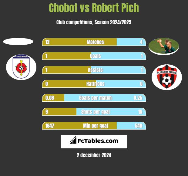 Chobot vs Robert Pich h2h player stats