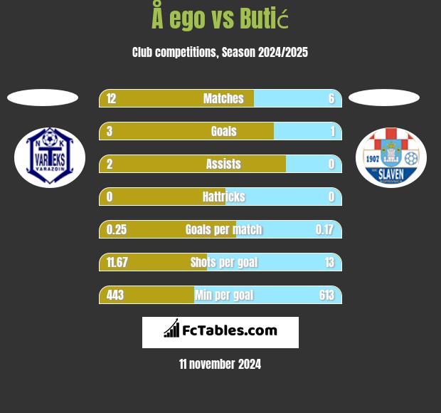 Å ego vs Butić h2h player stats