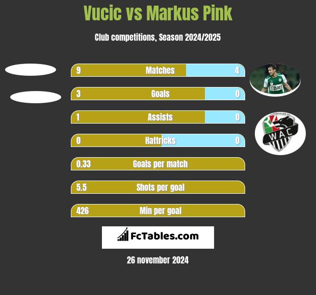 Vucic vs Markus Pink h2h player stats