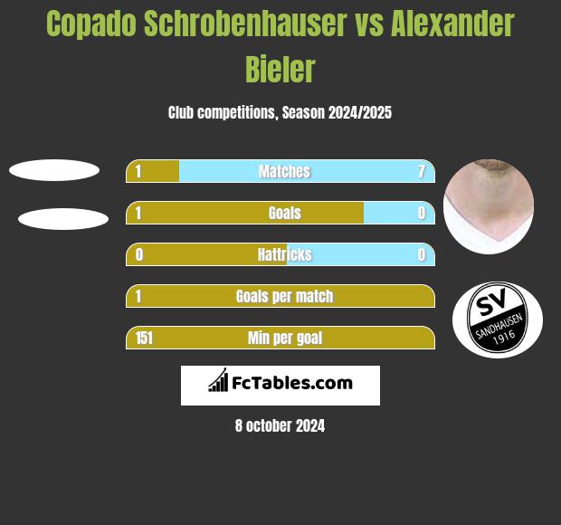 Copado Schrobenhauser vs Alexander Bieler h2h player stats