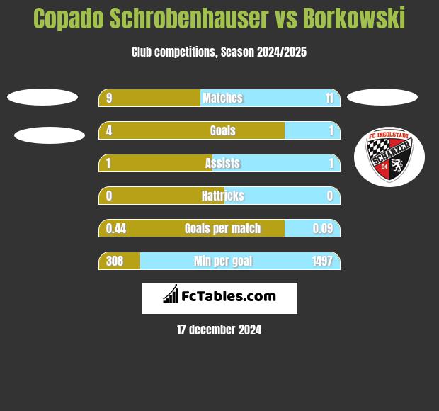 Copado Schrobenhauser vs Borkowski h2h player stats