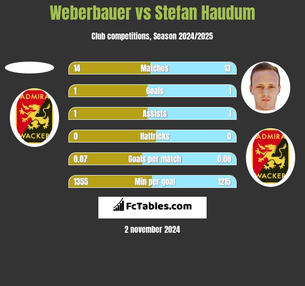 Weberbauer vs Stefan Haudum h2h player stats