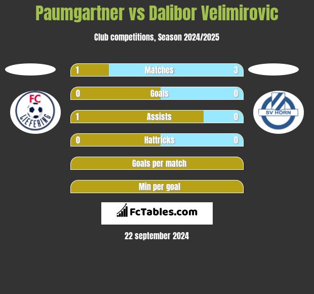 Paumgartner vs Dalibor Velimirovic h2h player stats