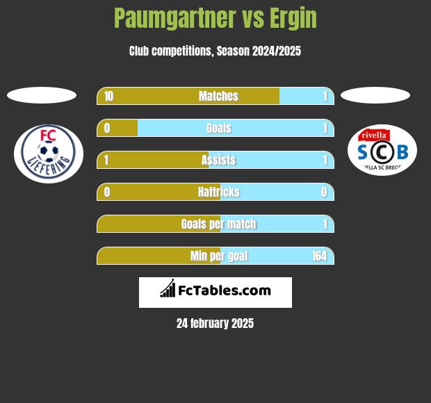 Paumgartner vs Ergin h2h player stats