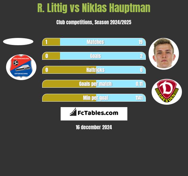 R. Littig vs Niklas Hauptman h2h player stats