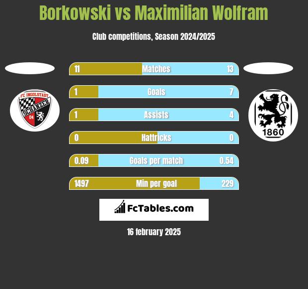 Borkowski vs Maximilian Wolfram h2h player stats