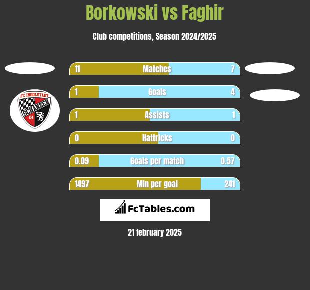 Borkowski vs Faghir h2h player stats