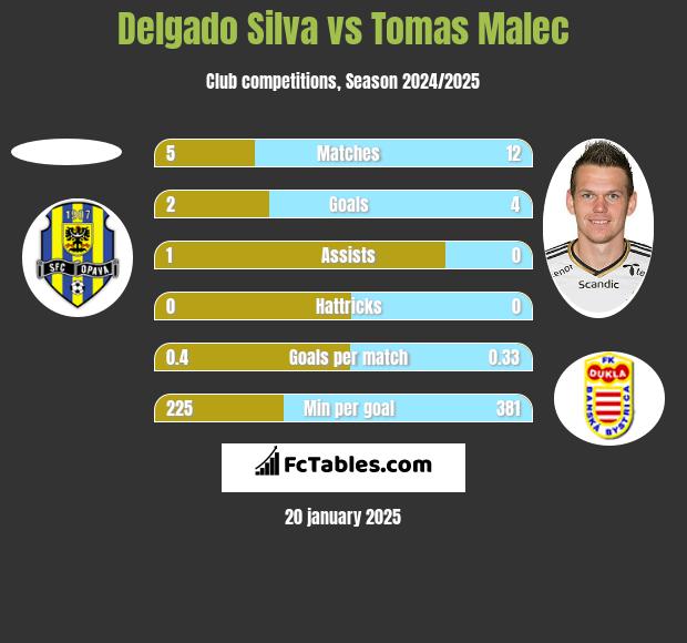 Delgado Silva vs Tomas Malec h2h player stats