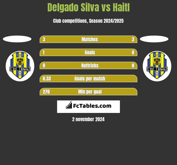 Delgado Silva vs Haitl h2h player stats