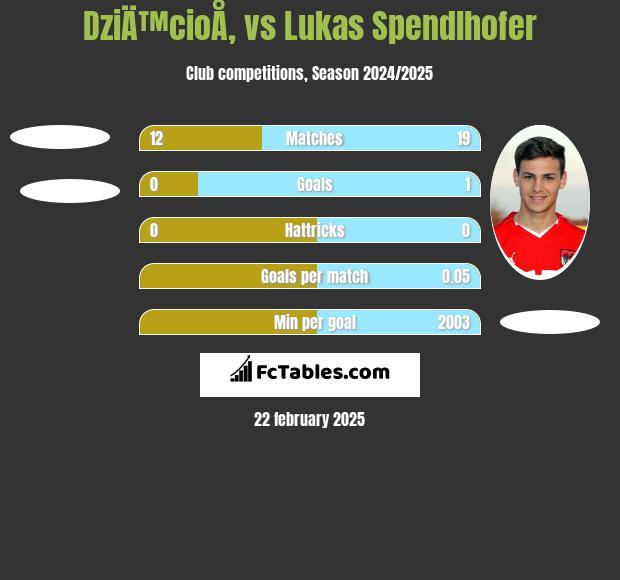 DziÄ™cioÅ‚ vs Lukas Spendlhofer h2h player stats