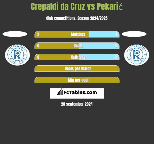 Crepaldi da Cruz vs Pekarić h2h player stats