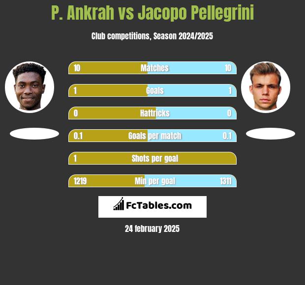 P. Ankrah vs Jacopo Pellegrini h2h player stats