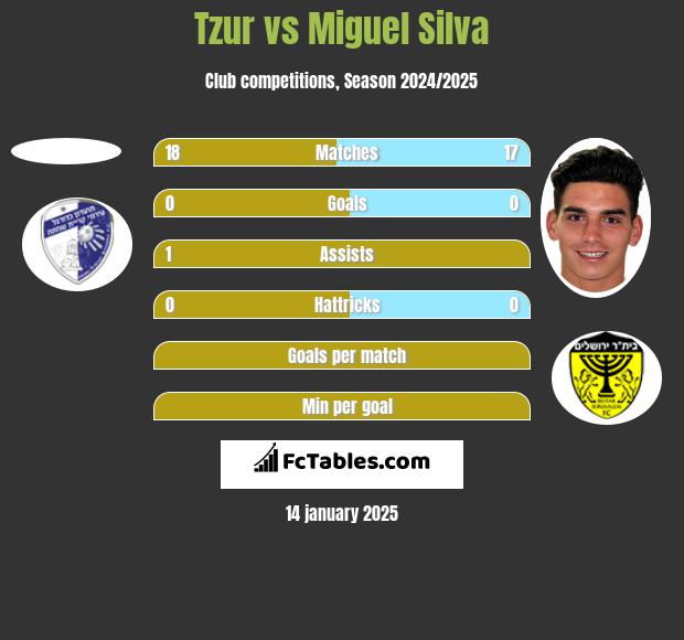 Tzur vs Miguel Silva h2h player stats