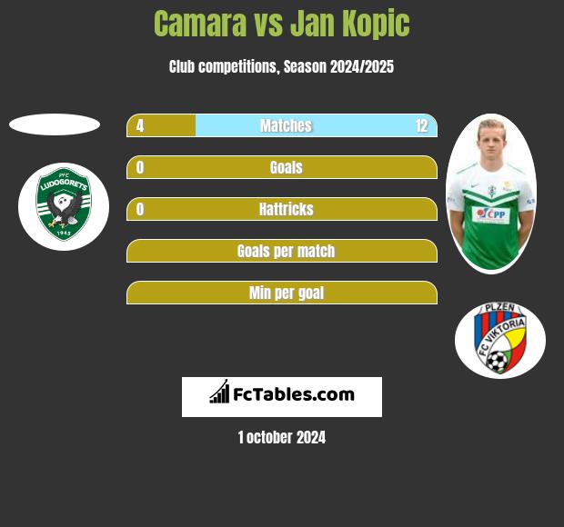 Camara vs Jan Kopic h2h player stats