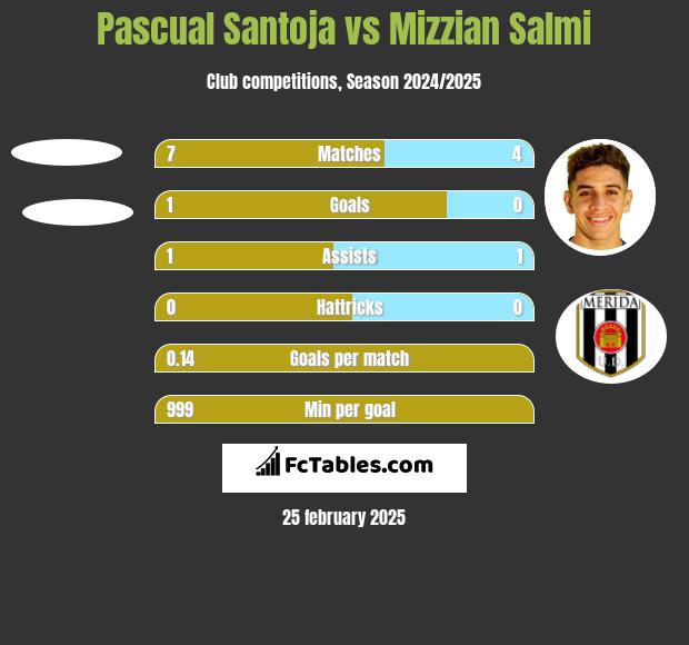 Pascual Santoja vs Mizzian Salmi h2h player stats