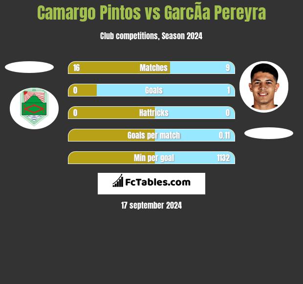 Camargo Pintos vs GarcÃ­a Pereyra h2h player stats