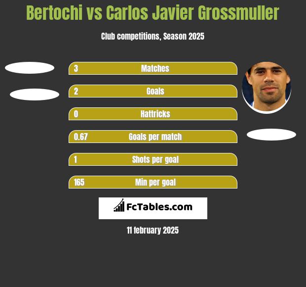 Bertochi vs Carlos Javier Grossmuller h2h player stats