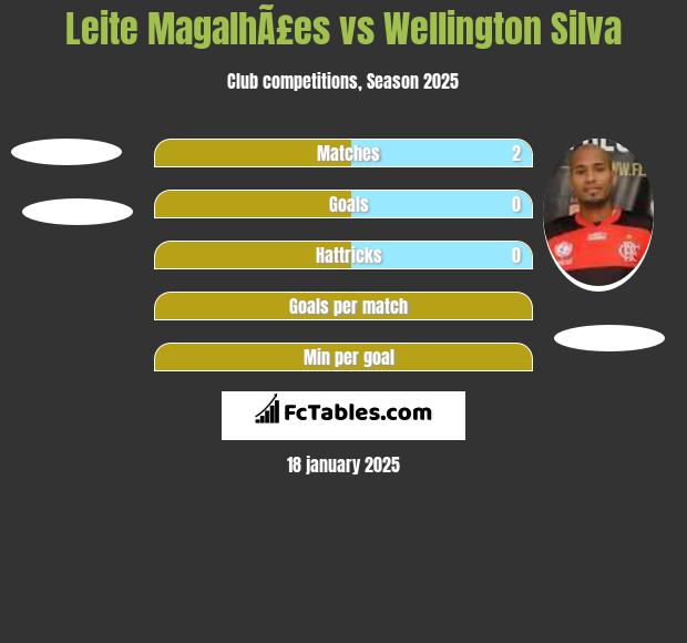 Leite MagalhÃ£es vs Wellington Silva h2h player stats