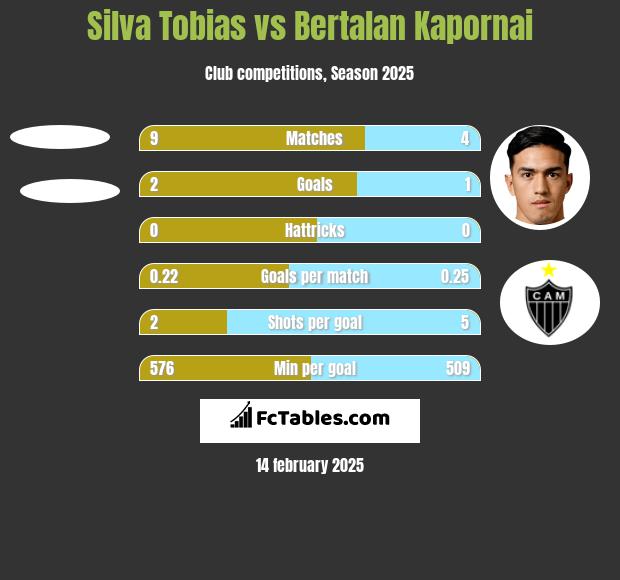 Silva Tobias vs Bertalan Kapornai h2h player stats