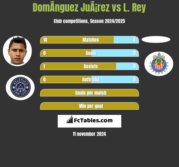 DomÃ­nguez JuÃ¡rez vs L. Rey h2h player stats