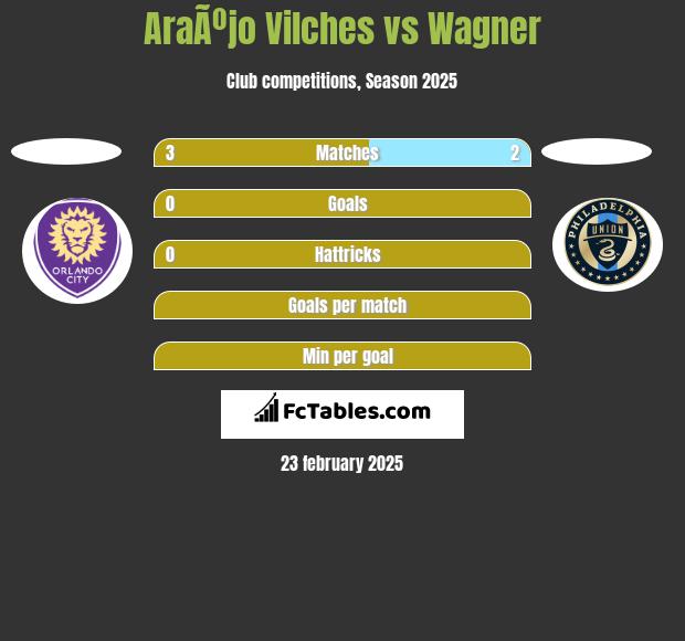 AraÃºjo Vilches vs Wagner h2h player stats