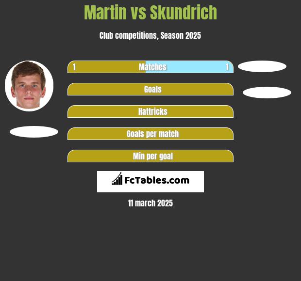 Martin vs Skundrich h2h player stats