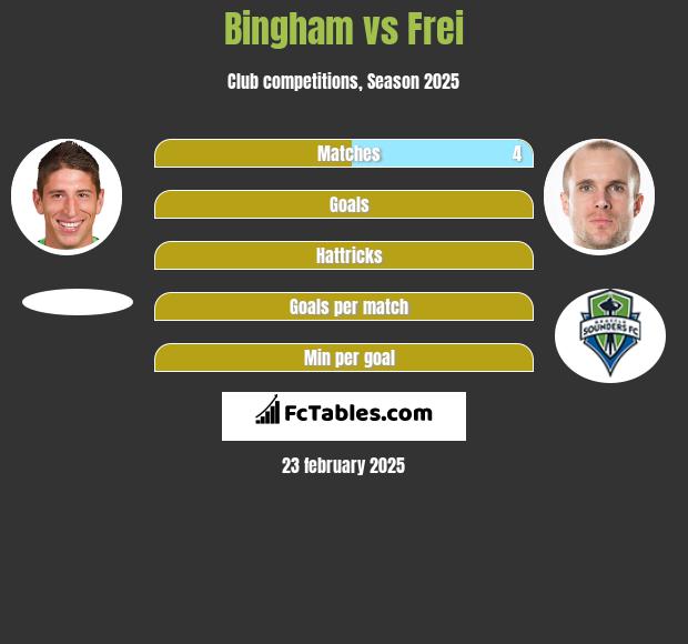 Bingham vs Frei h2h player stats