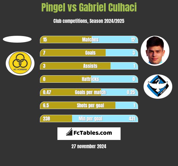 Pingel vs Gabriel Culhaci h2h player stats