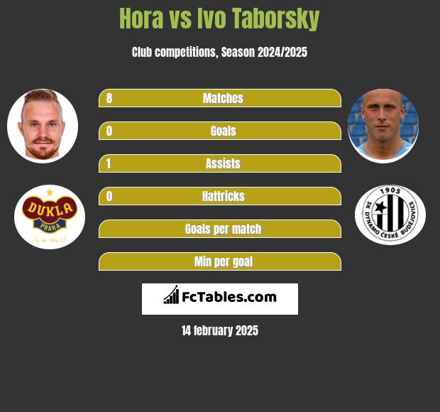 Hora vs Ivo Taborsky h2h player stats