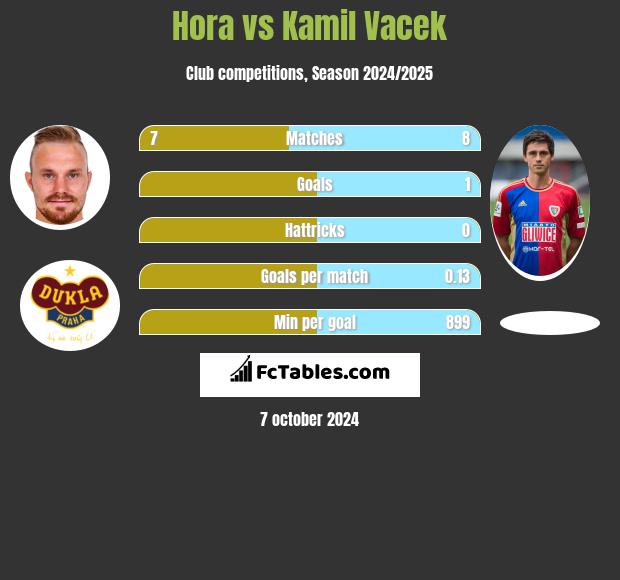 Hora vs Kamil Vacek h2h player stats