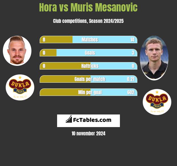 Hora vs Muris Mesanovic h2h player stats