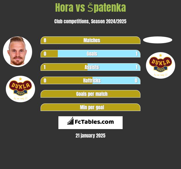 Hora vs Špatenka h2h player stats