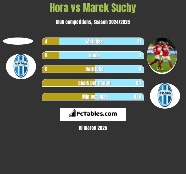 Hora vs Marek Suchy h2h player stats