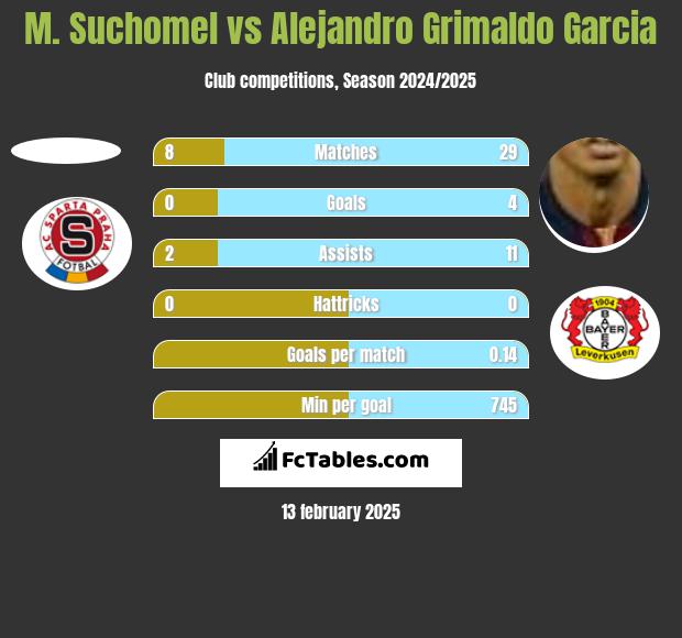 M. Suchomel vs Alejandro Grimaldo Garcia h2h player stats