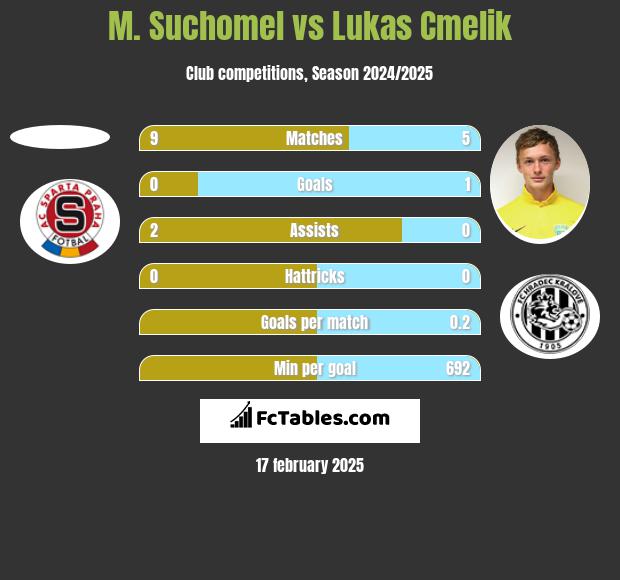 M. Suchomel vs Lukas Cmelik h2h player stats