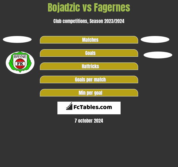 Bojadzic vs Fagernes h2h player stats