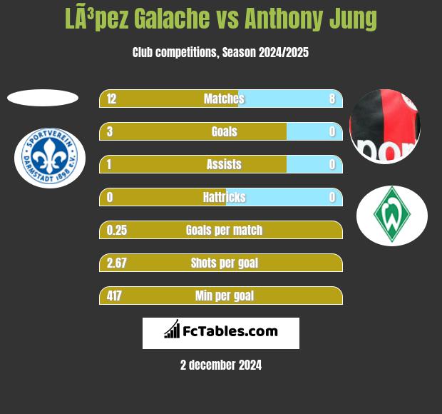 LÃ³pez Galache vs Anthony Jung h2h player stats