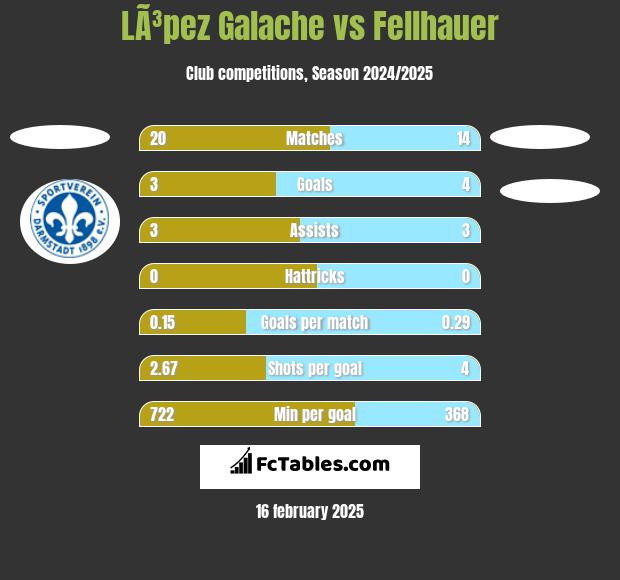 LÃ³pez Galache vs Fellhauer h2h player stats