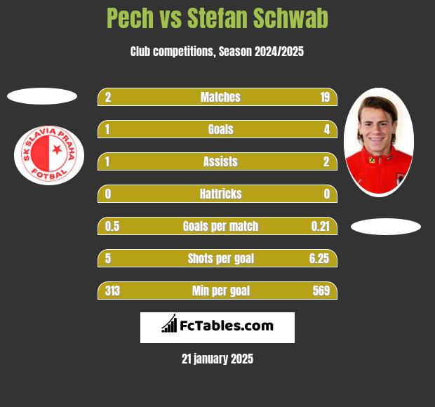 Pech vs Stefan Schwab h2h player stats