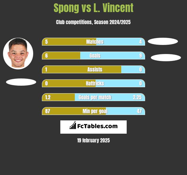 Spong vs L. Vincent h2h player stats