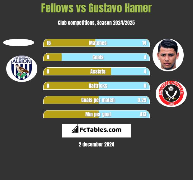 Fellows vs Gustavo Hamer h2h player stats