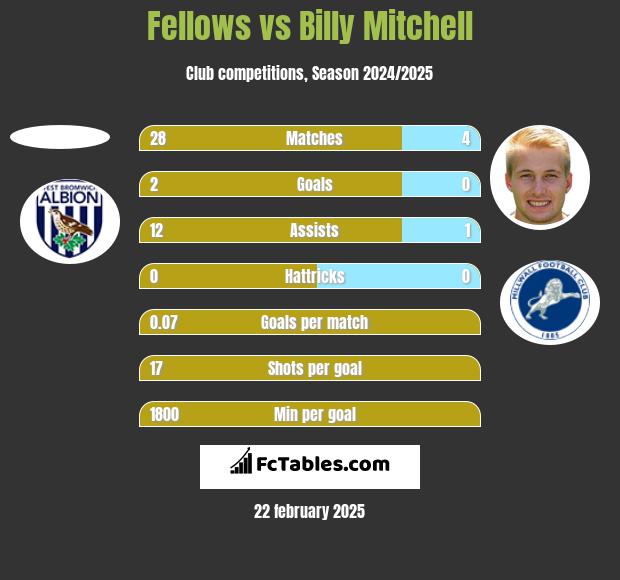 Fellows vs Billy Mitchell h2h player stats