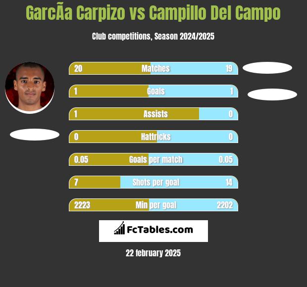 GarcÃ­a Carpizo vs Campillo Del Campo h2h player stats