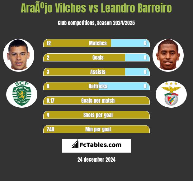 AraÃºjo Vilches vs Leandro Barreiro h2h player stats