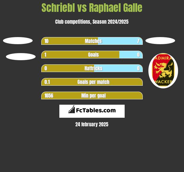 Schriebl vs Raphael Galle h2h player stats